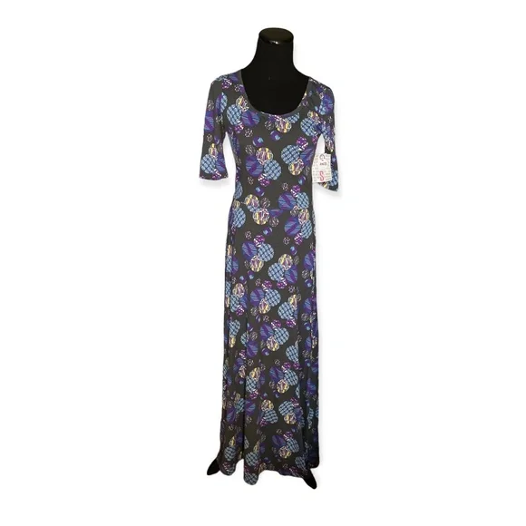 maxi dress with flower applique Simone 3D Floral Maxi Dress